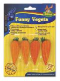 Okusovátko Funny Vegeta - dřevěné mrkvičky 6 cm