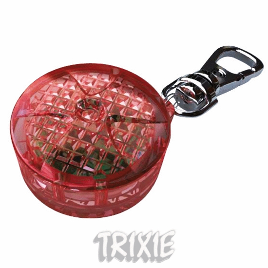 Blikací přívěsek pro kočky/psy 2,5cm červený, až 200m TRIXIE