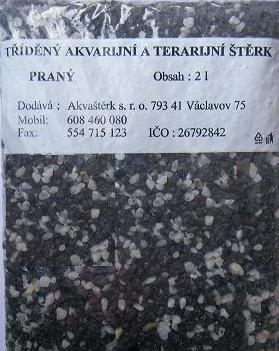 Tříděný akvarijní štěrk - černobílý 2l