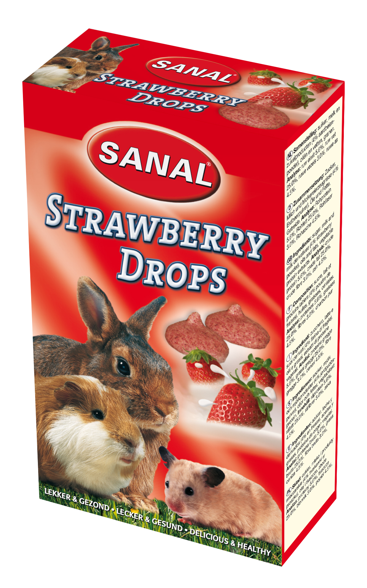 SANAL STRAWBERRY vitamínový jahodový drops 45 g