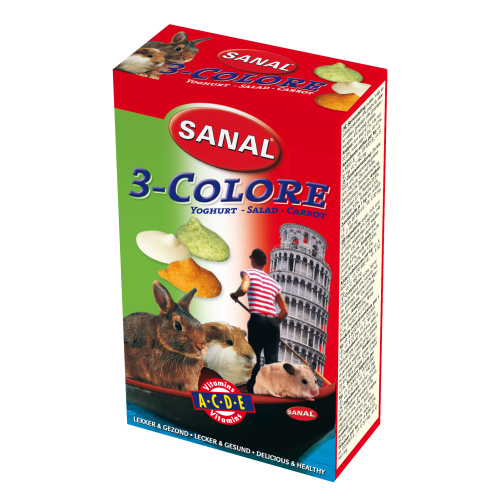 SANAL 3-COLORE vitamínový drops jogurt, salát, mrkev 45 g