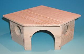 Domek pro morče- rohový 21 x 20 x 11 cm