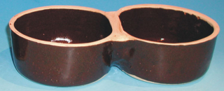 Keramická dvojmiska průměr 2 x15cm pro králíky