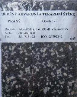 Tříděný akvarijní štěrk - černobílý 2l