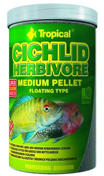 Tropical Cichlid Herbivore Medium Pellet 500ml