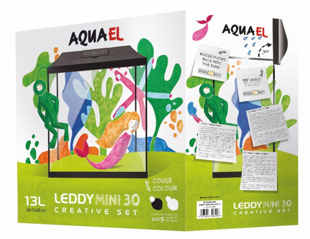 Aquael Akvarijní set LEDDY MINI 29x15x30cm černý