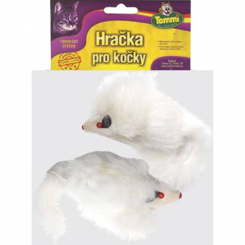 Myš velká chrastící TOMMI 9,5 cm - 2 ks/bal.