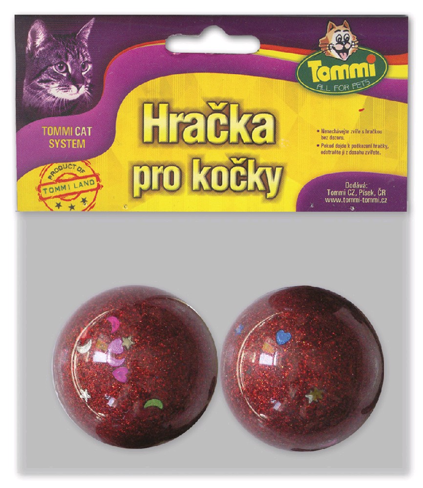 Míček třpytivý TOMMI 4,5 cm - 2 ks/bal.