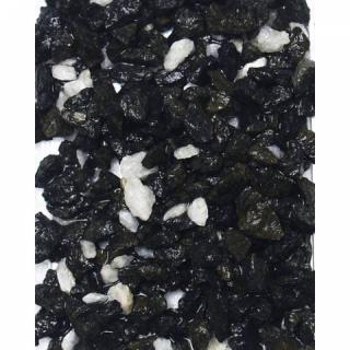 Písek akvarijní černo-bílý - střední 3kg