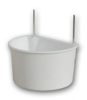 Krmítko půlkulaté s háčky 12 x 6 cm